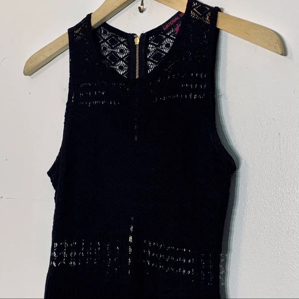 EUC Material Girl woven top‎ side split maxi dress